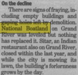 National Boatland - Article About Demolition 2005